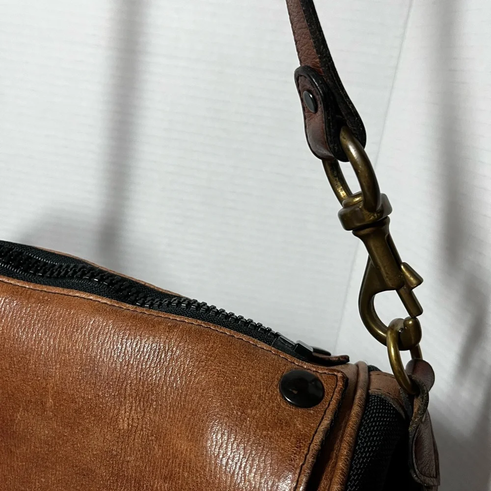 GLASER DESIGNS SAN FRANCISCO LEATHER and NYLON STADIUM Bag